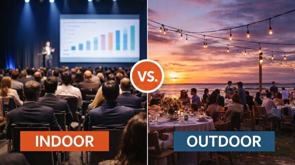 Indoor vs Outdoor Event Venues: Which Is Better for Your Event?
